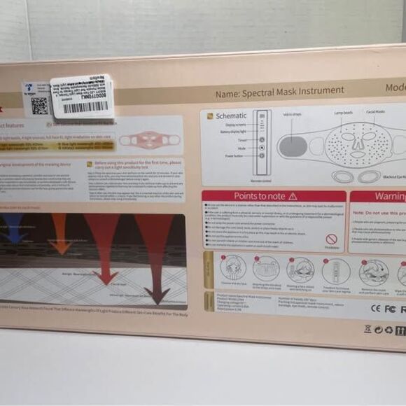 Red Light Therapy Face Mask NEW IN BOX 400 LED - Picture 3 of 9
